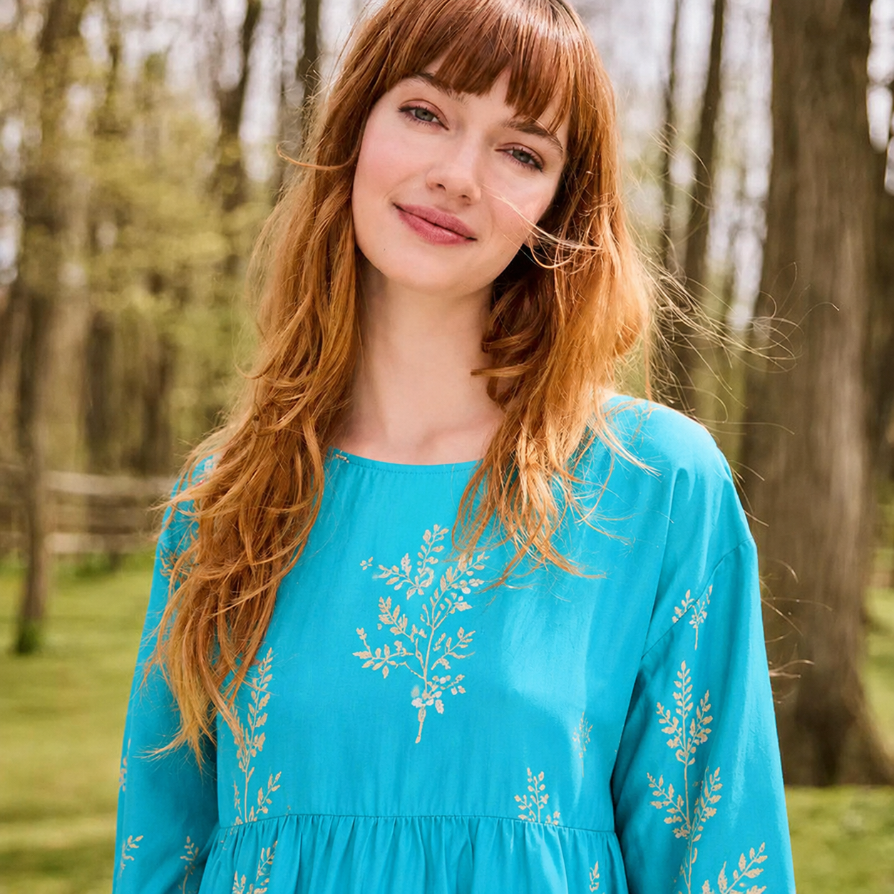 Women's Silk Jane Dress — Turquoise