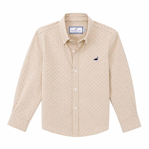 Sand Dot Classic Button-Down Shirt