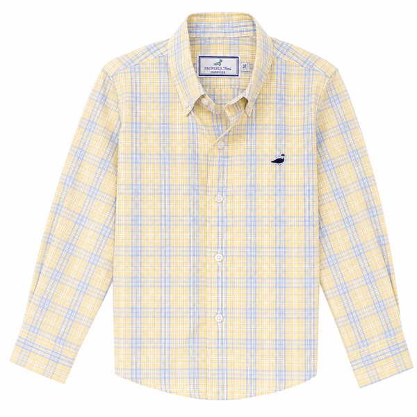 Sunshine Plaid Classic Button-Down Shirt