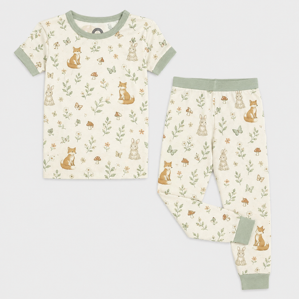 Woodland Friends Bamboo Two Piece Pajama Set